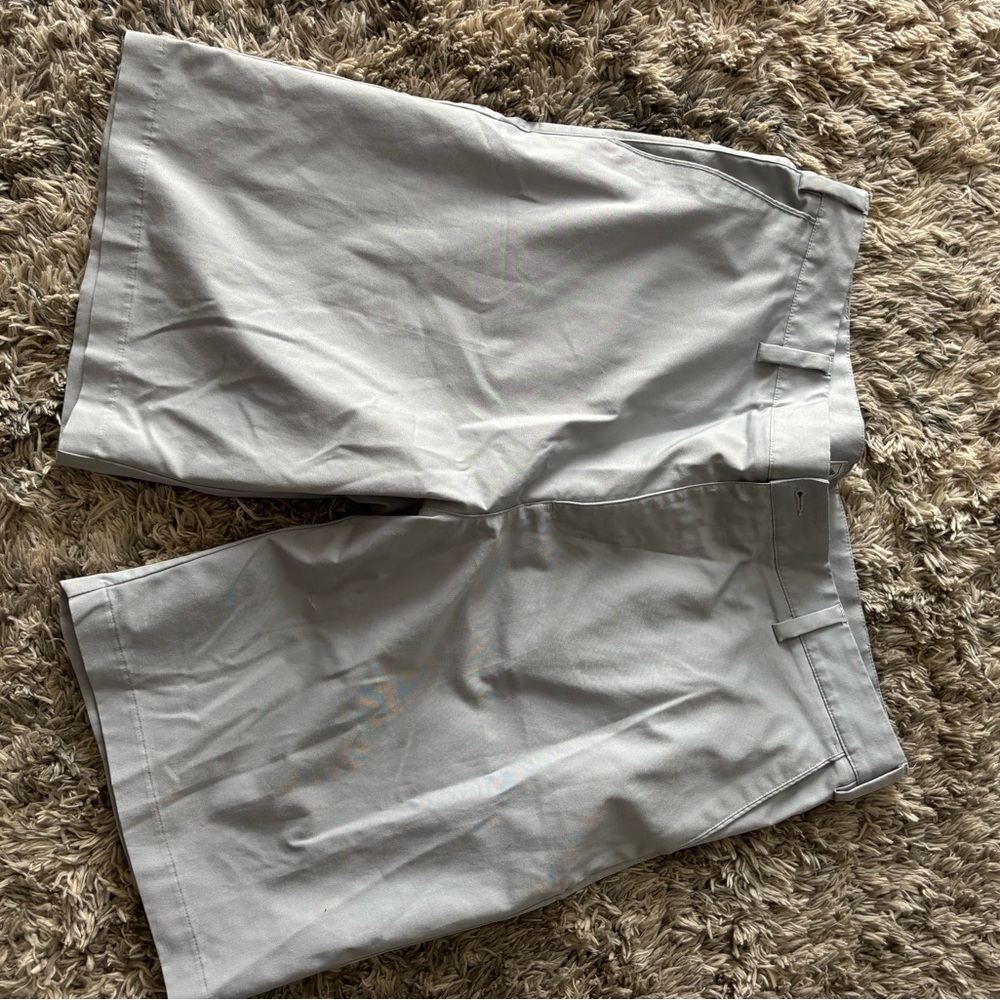 Adidas Gray Flat Front Shorts Lightweight Casual